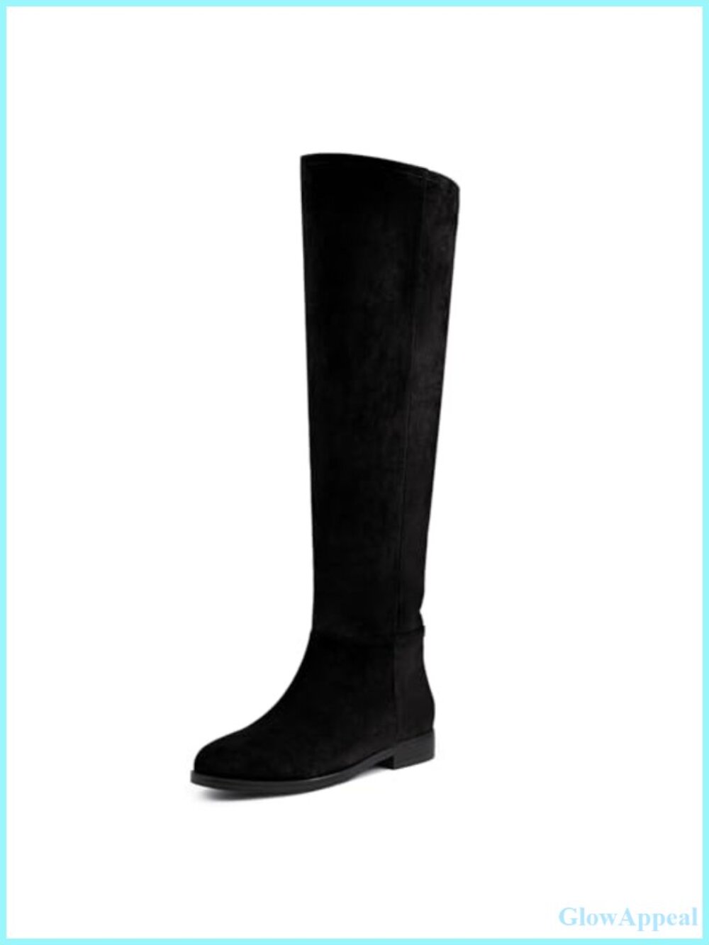 HEIFIN Suede Knee High Boots Convertible Fold Over Slouchy Comfort Flat Round
